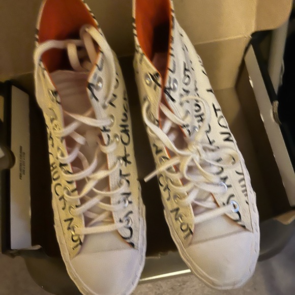 Converse high top off white /orange - Picture 2 of 5
